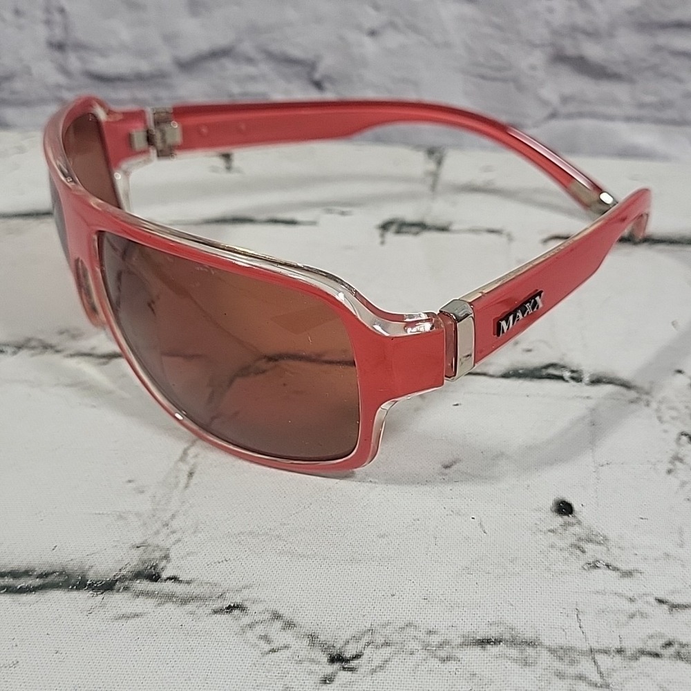 MAXX Retro 2.0 Sol 889 Specs Wraparound Sports Sunglasses Frames In Red - Picture 2 of 7
